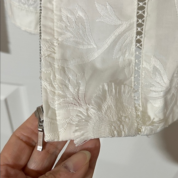 INC International Concepts Elegant White Floral Women's Jacket - Picture 4 of 10